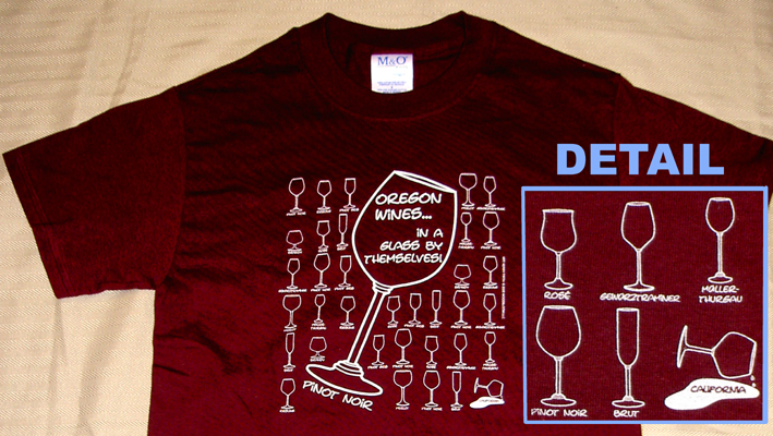 Oregon wine shirt