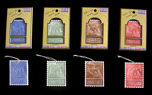 Portland Skyline magnets and ornaments