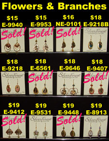 Silver Forest jewelry with flower designs